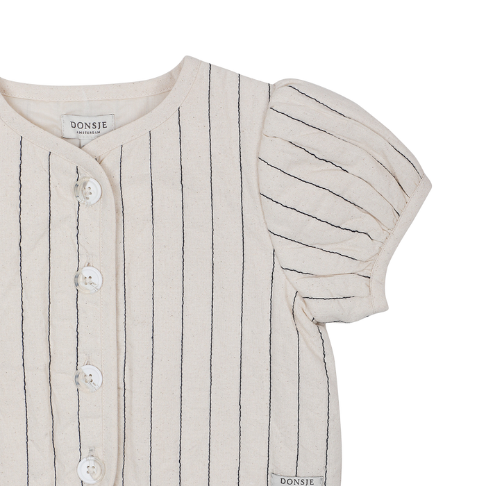 Donsje Milenna Jacket | Soft Sand - Blue Striped