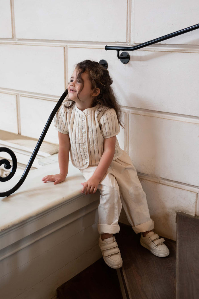 Donsje Milenna Jacket | Soft Sand - Blue Striped