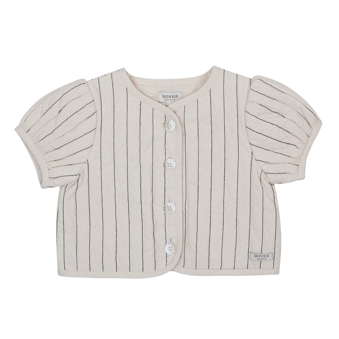 Donsje Milenna Jacket | Soft Sand - Blue Striped