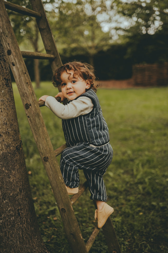 Donsje Mink Trousers | Night Blue Melange