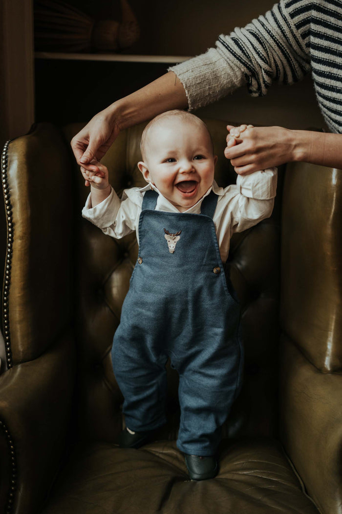 Donsje Mosie Overalls | Reindeer | Vintage Blue