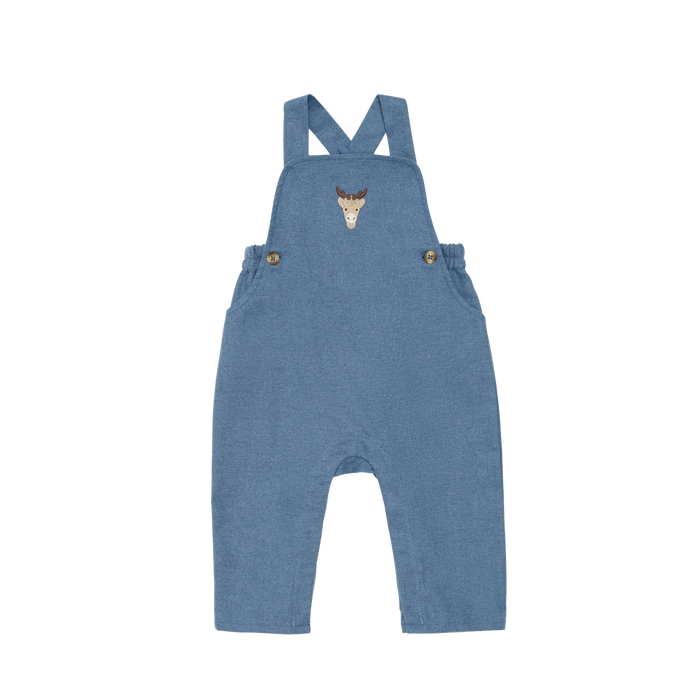 donsje Mosie Overalls | Reindeer | Vintage Blue