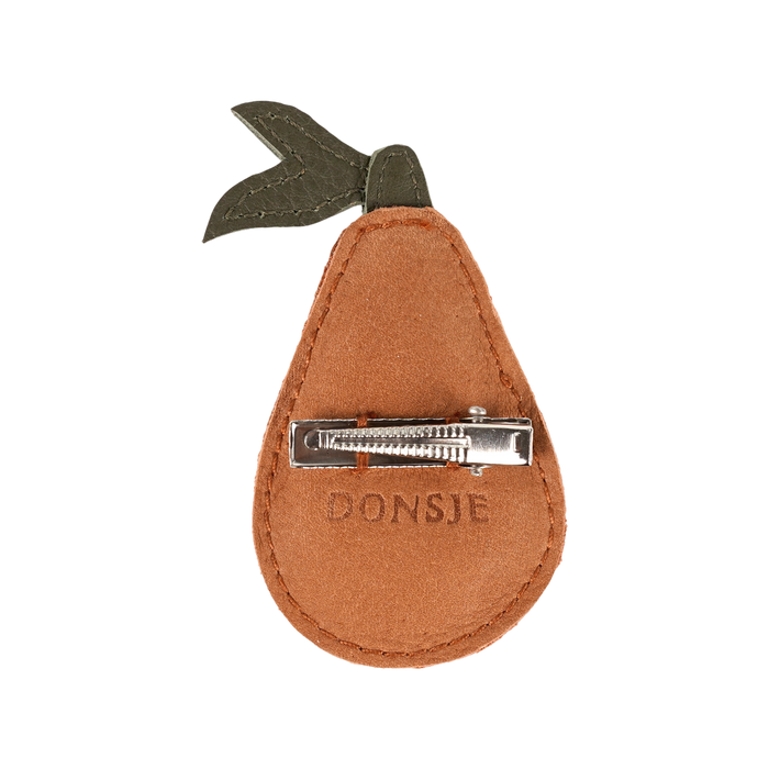 Donsje Nanoe Fruit Hairclip | Papaya | Walnut Nubuck