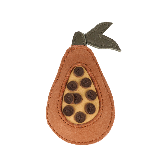 donsje Nanoe Fruit Hairclip | Papaya | Walnut Nubuck