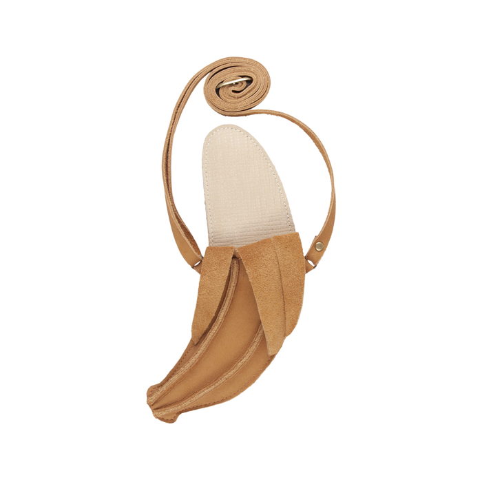 donsje Nanoe Fruit Purse | Banana | Caramel Nubuck