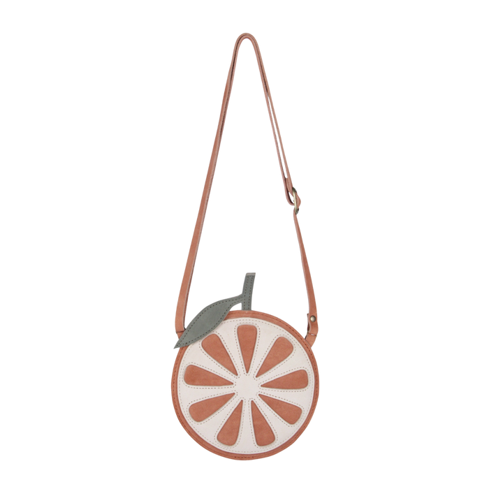 Donsje Nanoe Fruit Purse | Grapefruit | Walnut Nubuck