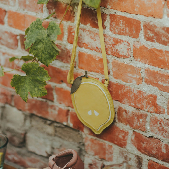Donsje Nanoe Fruit Purse | Lemon | Yellow Nubuck