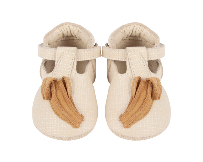 donsje Nanoe Shoes | Banana | Cream Scored Leather