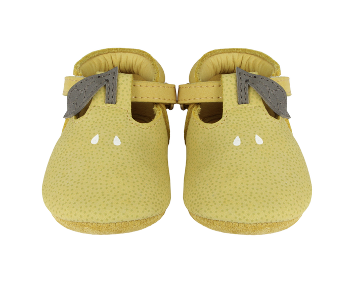 donsje Nanoe Shoes | Lemon | Canary Dotted Nubuck