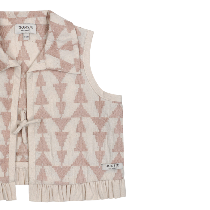 Donsje Neeltje Gilet | Soft Sand - Rose Triangular