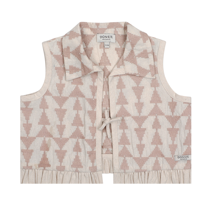 Donsje Neeltje Gilet | Soft Sand - Rose Triangular