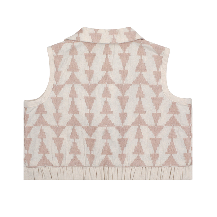 Donsje Neeltje Gilet | Soft Sand - Rose Triangular