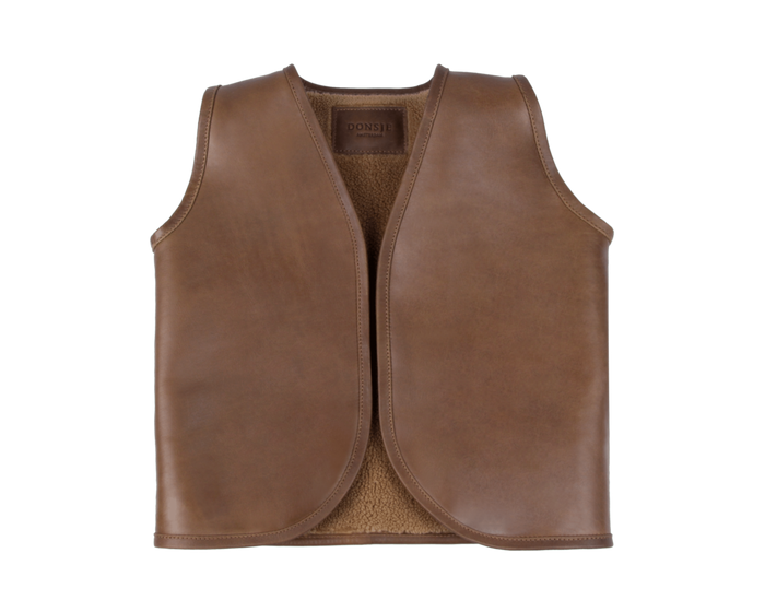 Donsje Noa Gilet | Bear | Cognac Classic Leather
