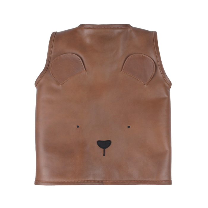 donsje Noa Gilet | Bear | Cognac Classic Leather