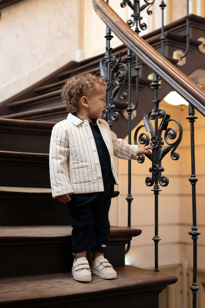 Donsje Orselle Jacket | Soft Sand - Blue Striped