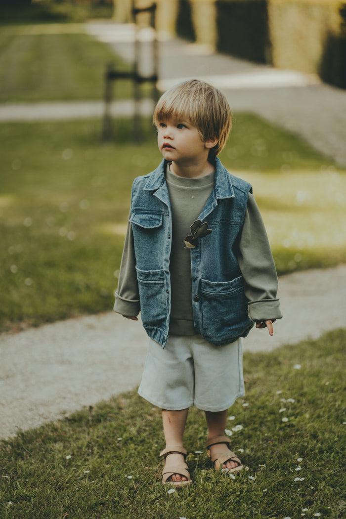 Donsje Padd Denim Gilet | Vintage Blue