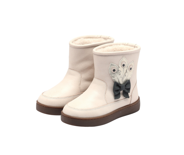 donsje Pavo Boots | Ivory Leather