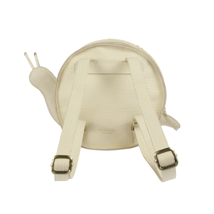 Donsje Pierre Backpack | Snail | Cream Scored Leather