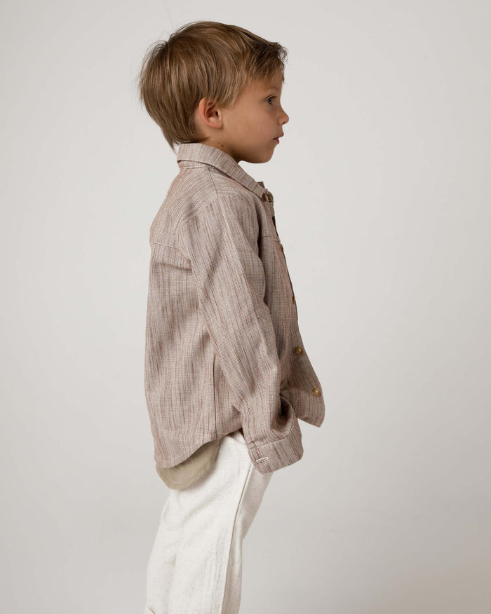 Donsje Pieter Overshirt | Rust - White Striped