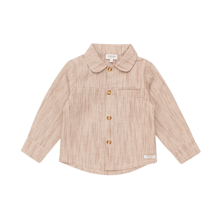 Donsje Pieter Overshirt | Rust - White Striped