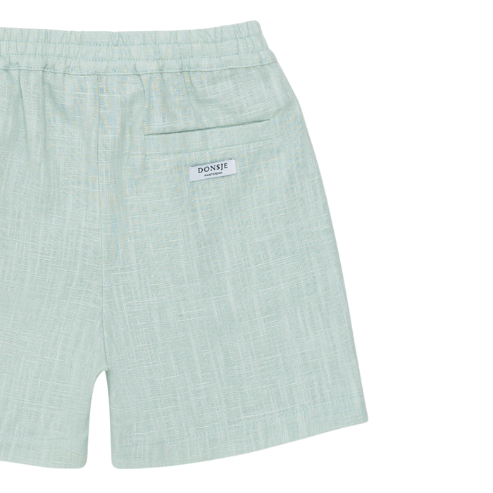 Donsje Plom Linen Shorts | Frosted Green