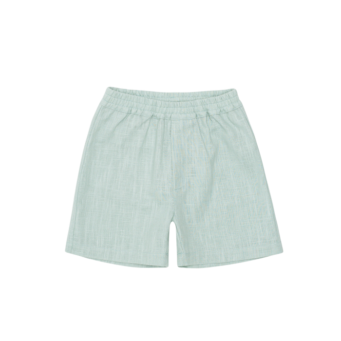 donsje Plom Linen Shorts | Frosted Green