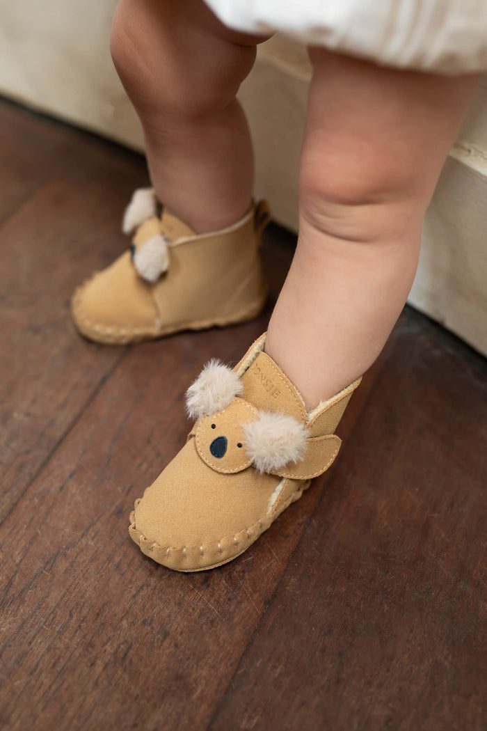 Donsje Pouty Booties | Fluffy Koala | Sand Suede
