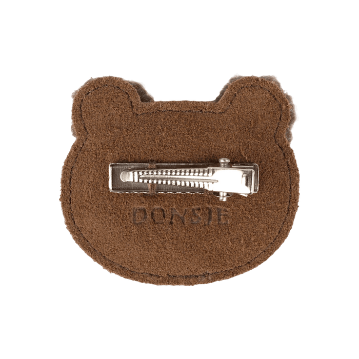 Donsje Pouty Clip | Fluffy Bear | Teddy Brown Suede