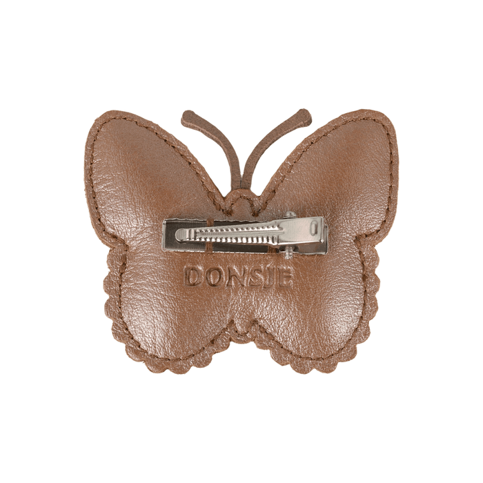 Donsje Qalja Clip | Vlinder | Clay Metallic Leather