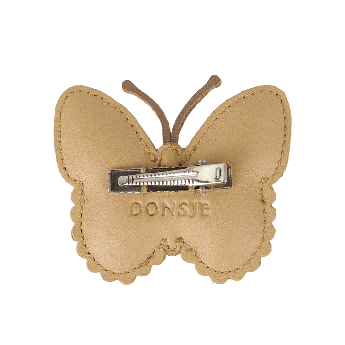 Donsje Qalja Clip | Vlinder | Gold Metallic Nubuck