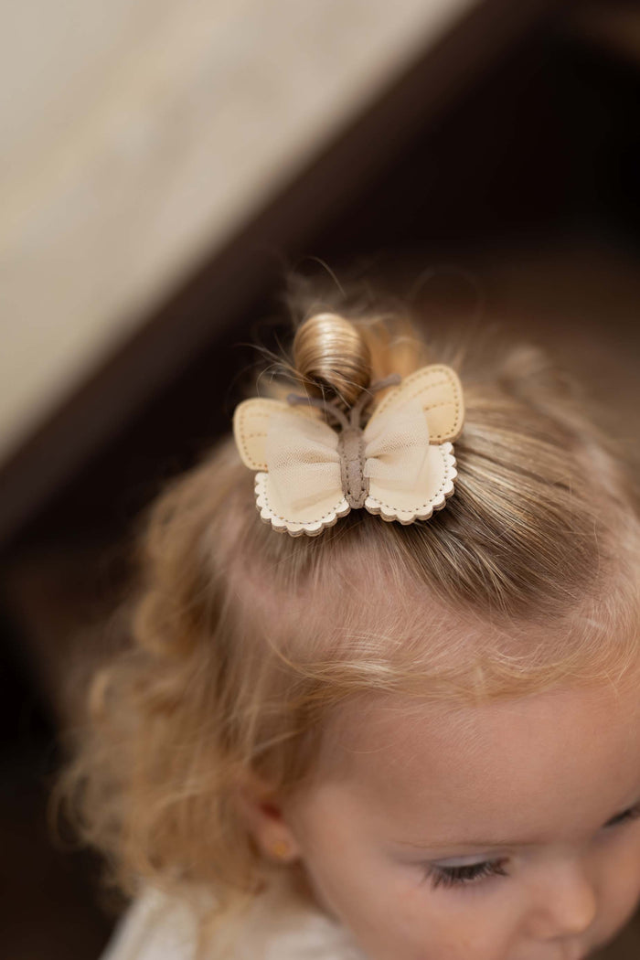 Donsje Qalja Clip | Vlinder | Gold Metallic Nubuck