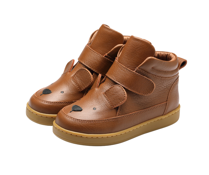 donsje Qika Sneakers | Bear | Cognac Leather