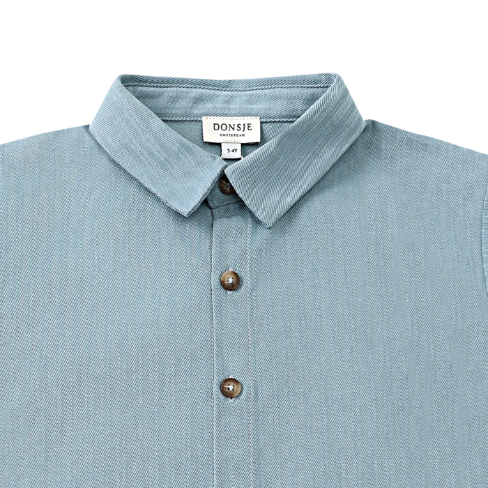Donsje Qrammie Shirt | Steel Blue Striped