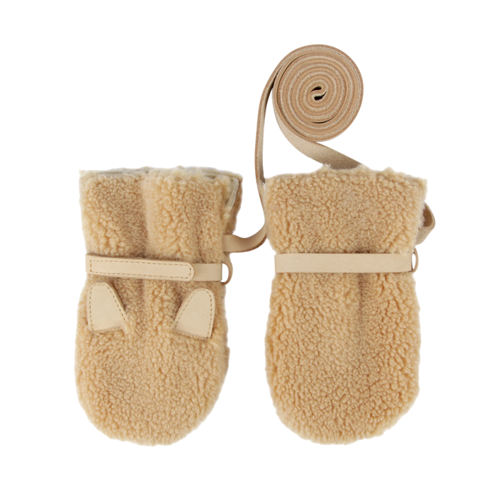 Donsje Richy Mittens | Lion | Caramel Curly Faux Fur