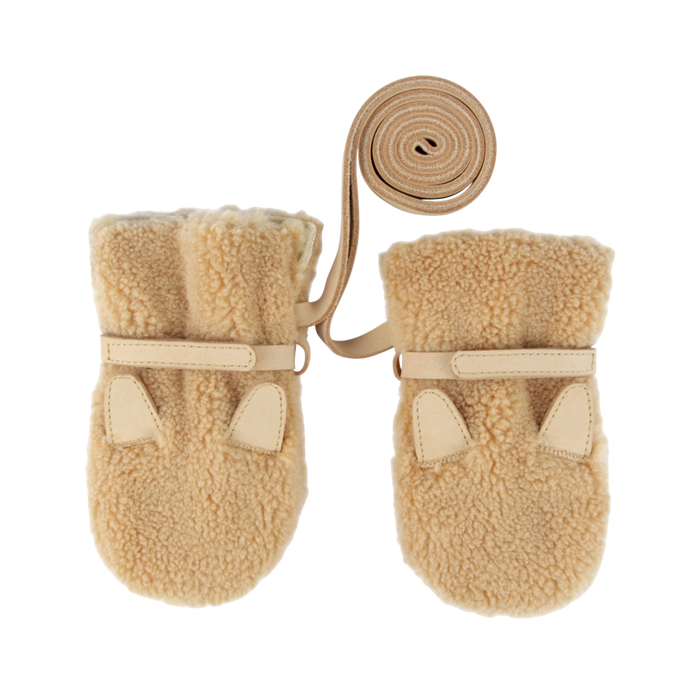 donsje Richy Mittens | Lion | Caramel Curly Faux Fur