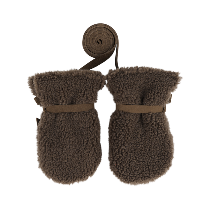 Donsje Richy Mittens | Stag | Hazelnut Curly Faux Fur