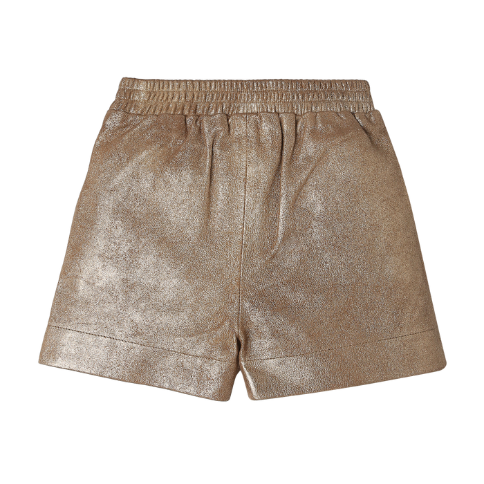 Donsje Ronie Leather Shorts | Rose Brown Metallic