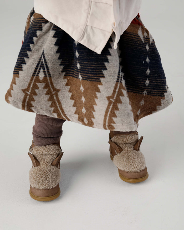 Donsje Roumi Shoes | Alpaca | Beige Curly Faux Fur