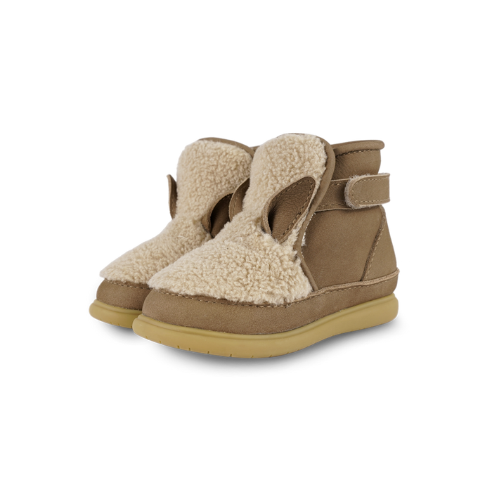 donsje Roumi Shoes | Alpaca | Beige Curly Faux Fur