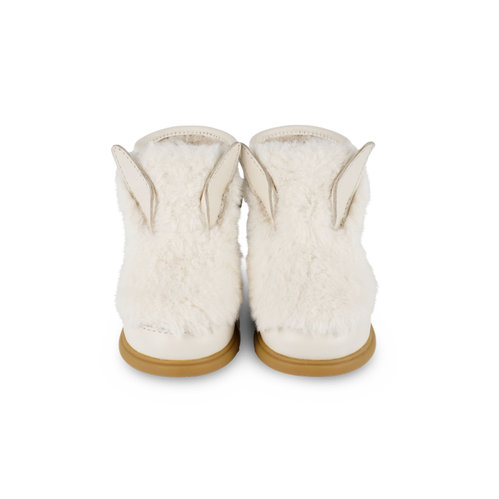 Donsje Roumi Shoes | Rabbit | Off White Soft Faux Fur