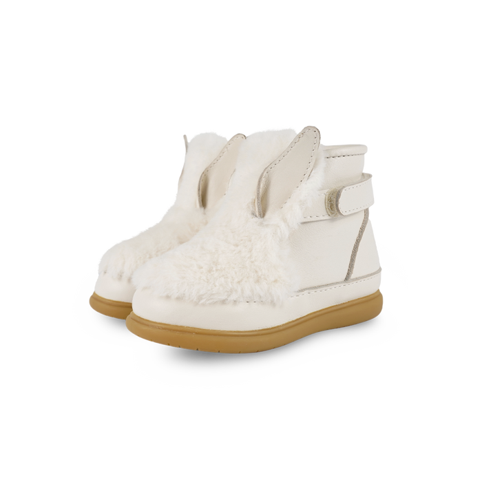 Donsje Roumi Shoes | Rabbit | Off White Soft Faux Fur