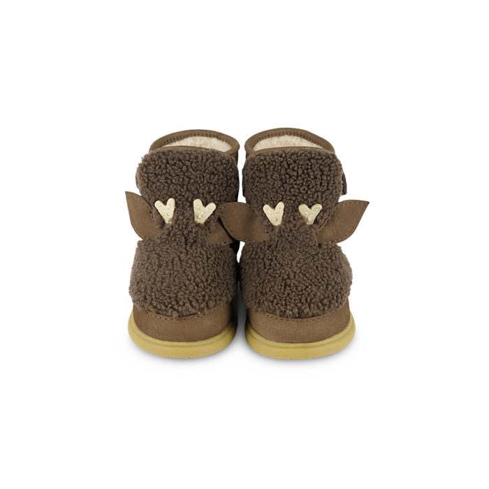 Donsje Roumi Shoes | Stag | Hazelnut Curly Faux Fur