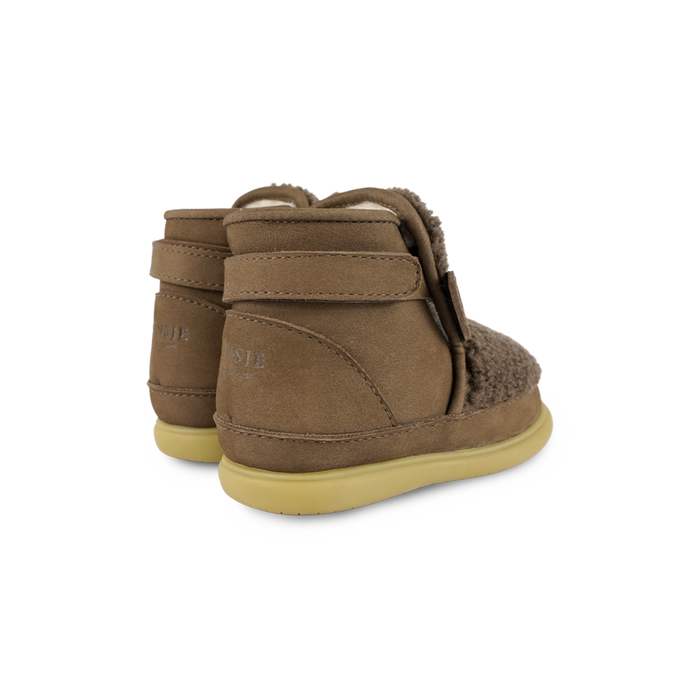 Donsje Roumi Shoes | Stag | Hazelnut Curly Faux Fur