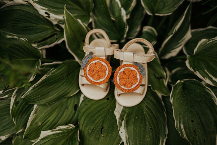 Donsje Sadie Sandals | Arancia | Cream Leather