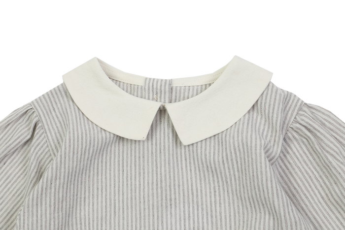 Donsje San Blouse | Light Grey Striped