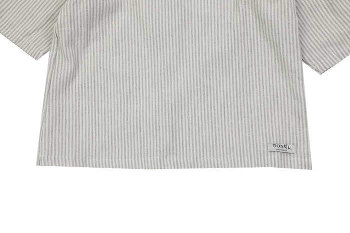 Donsje San Blouse | Light Grey Striped