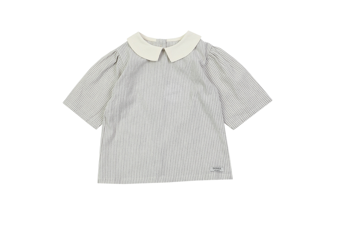 donsje San Blouse | Light Grey Striped