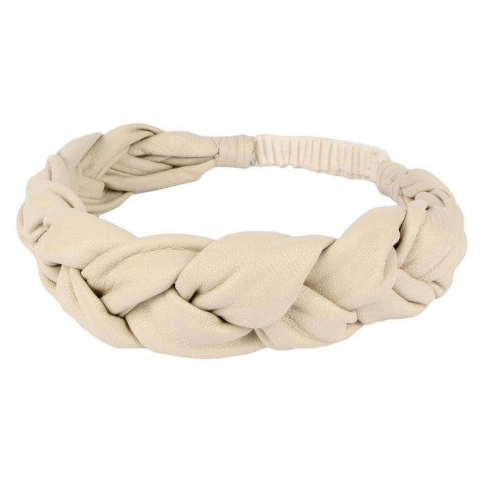 donsje Senzay Headband | Cream Sheep Leather