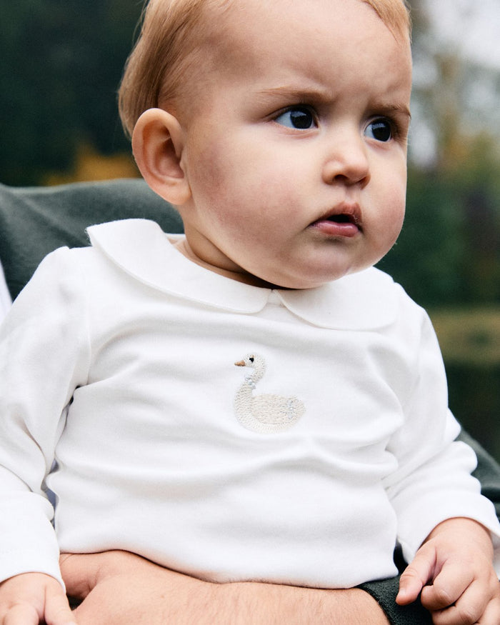 Donsje Shimmer Swan Bodysuit | Off White