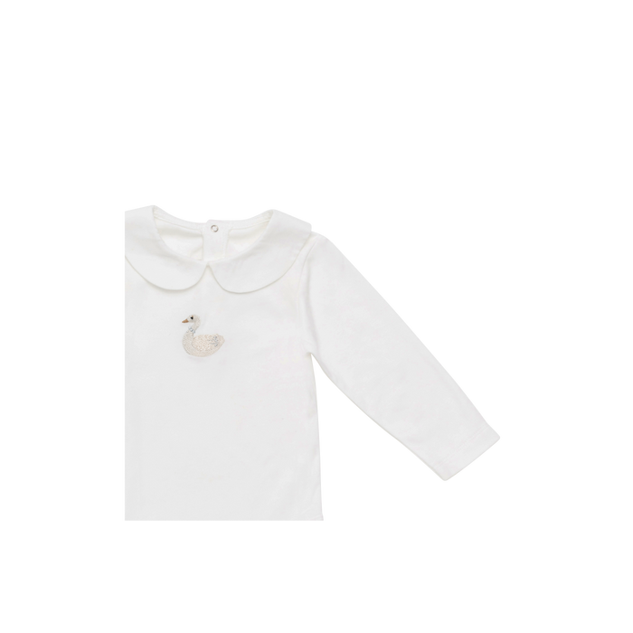 Donsje Shimmer Swan Bodysuit | Off White